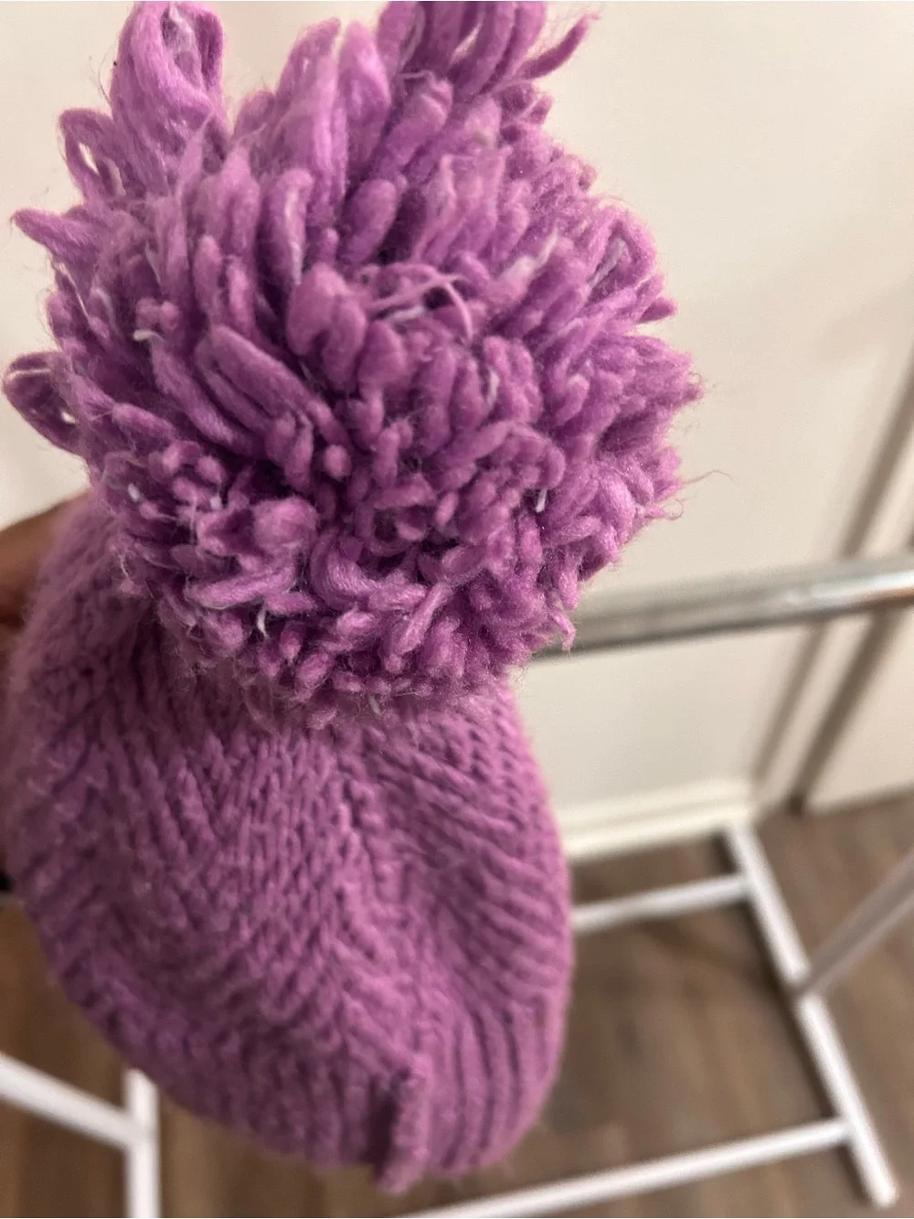 adidas Kids Pink Pom-Pom Knit Beanie